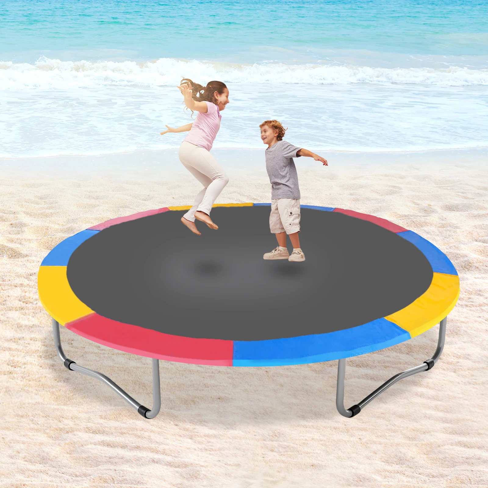 

450 см разноцветный коврик для батута из ПВХ, сменный коврик для батута, защитный коврик для домашних игровых зон, парков, развлечений на открытом воздухе