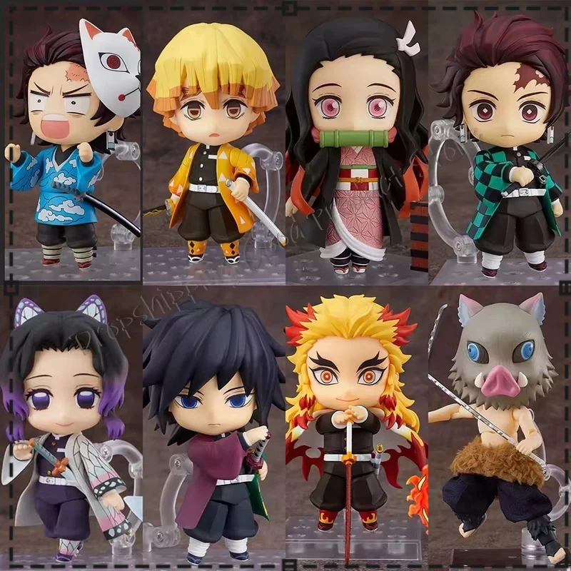 Dämon Sayaer Anime Serie Ac Chion Figuren Set - Tanjiro Nezuko Zenitsu Inosuke Plan D Kyoujuro Koc C Bodentemperatur Puppens Tech ft