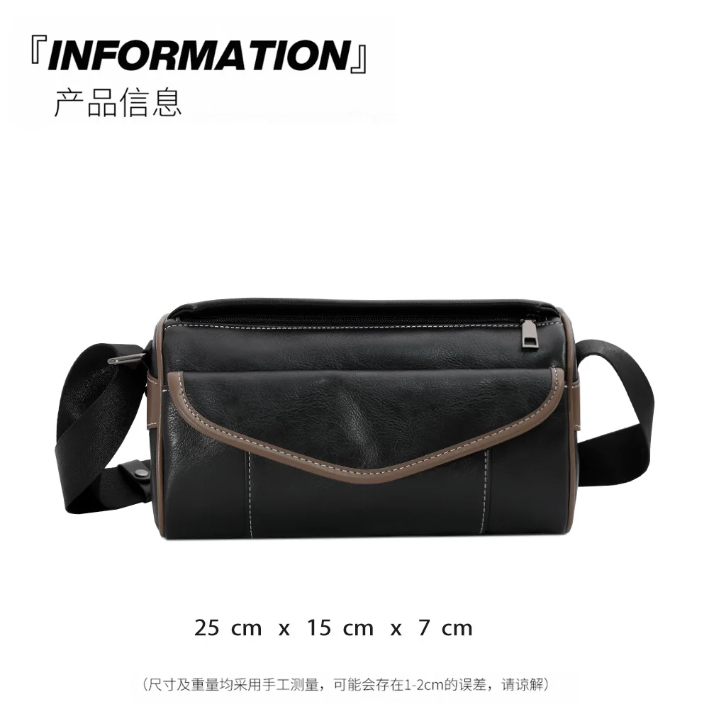Modische Umhängetasche für Herren Luxuriöse Retro Herren-Umhängetaschen Weiche PU-Leder Schultertasche für Männer Rechteckige Sling-Tasche – Detail 4