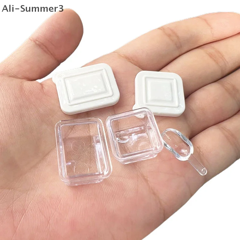 3Pcs/Set Dollhouse Fresh Keeping Box Lunch Box Mini Model Kitchen Tableware Decoration Miniature Scene Food Toys Accessories