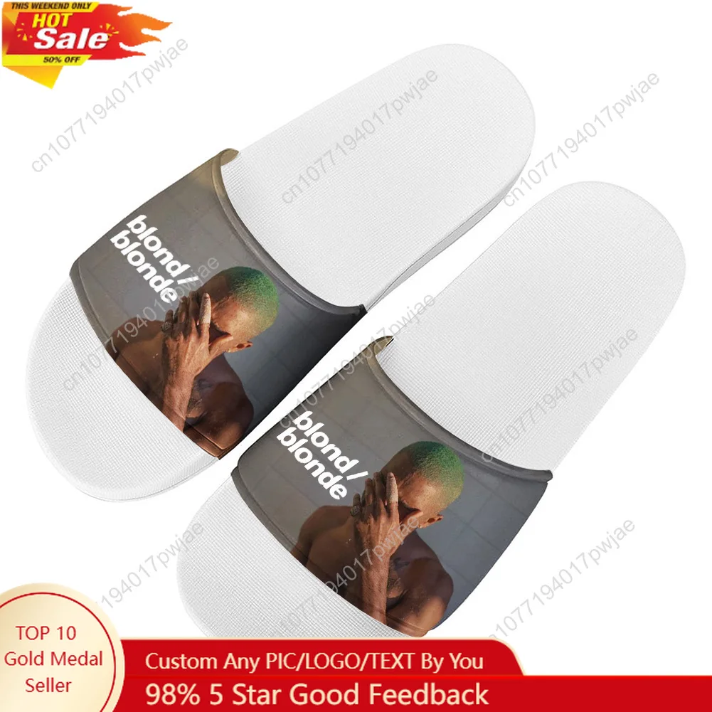 

F-Frank O-Ocean Hip hop Rock Singer Slippers Fashion Water Shoes Pop Mens Womens Beach Pool Sandals High Quality Summer Slipper