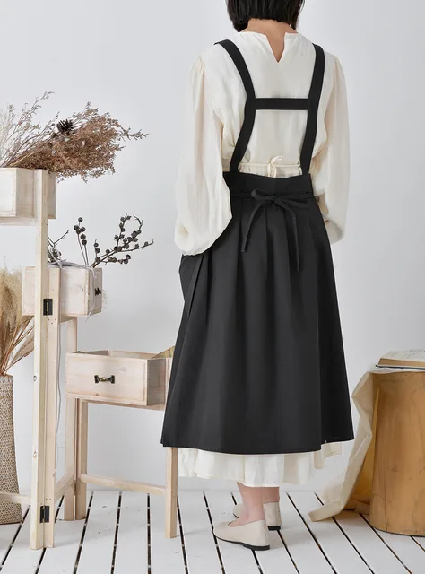 100% bawełna Wodoodporny koreański profesjonalny regulowany przedłużony fartuch kuchenny w talii restauracja kawiarnia pieczenie ogrodnictwo grill