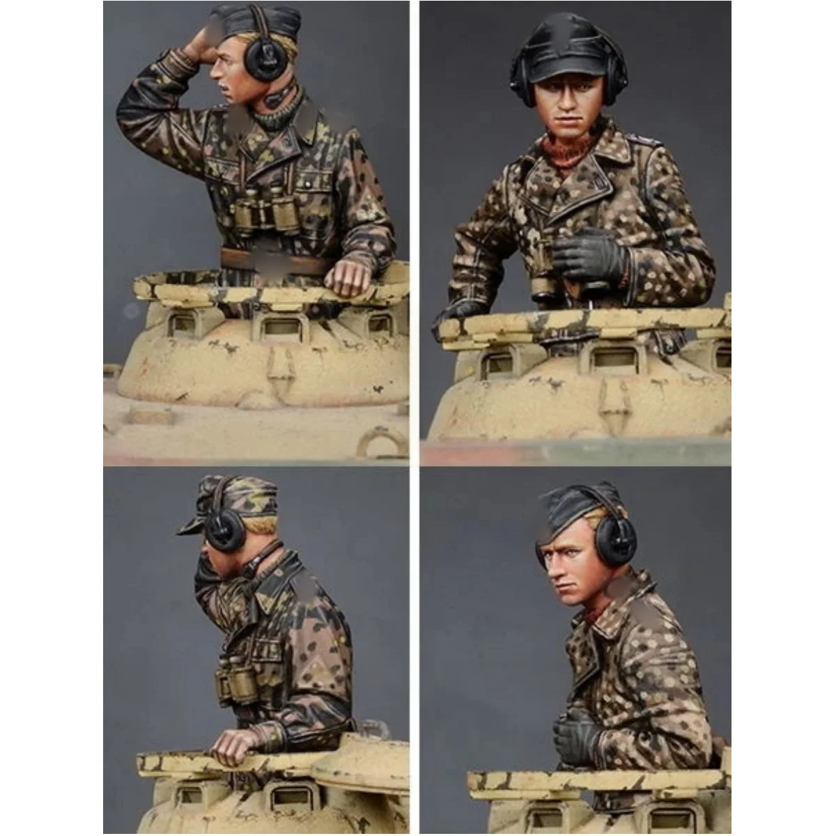 Resin model kit - WWII Commander (2-person full figure) - Unassembled and unpainted GK