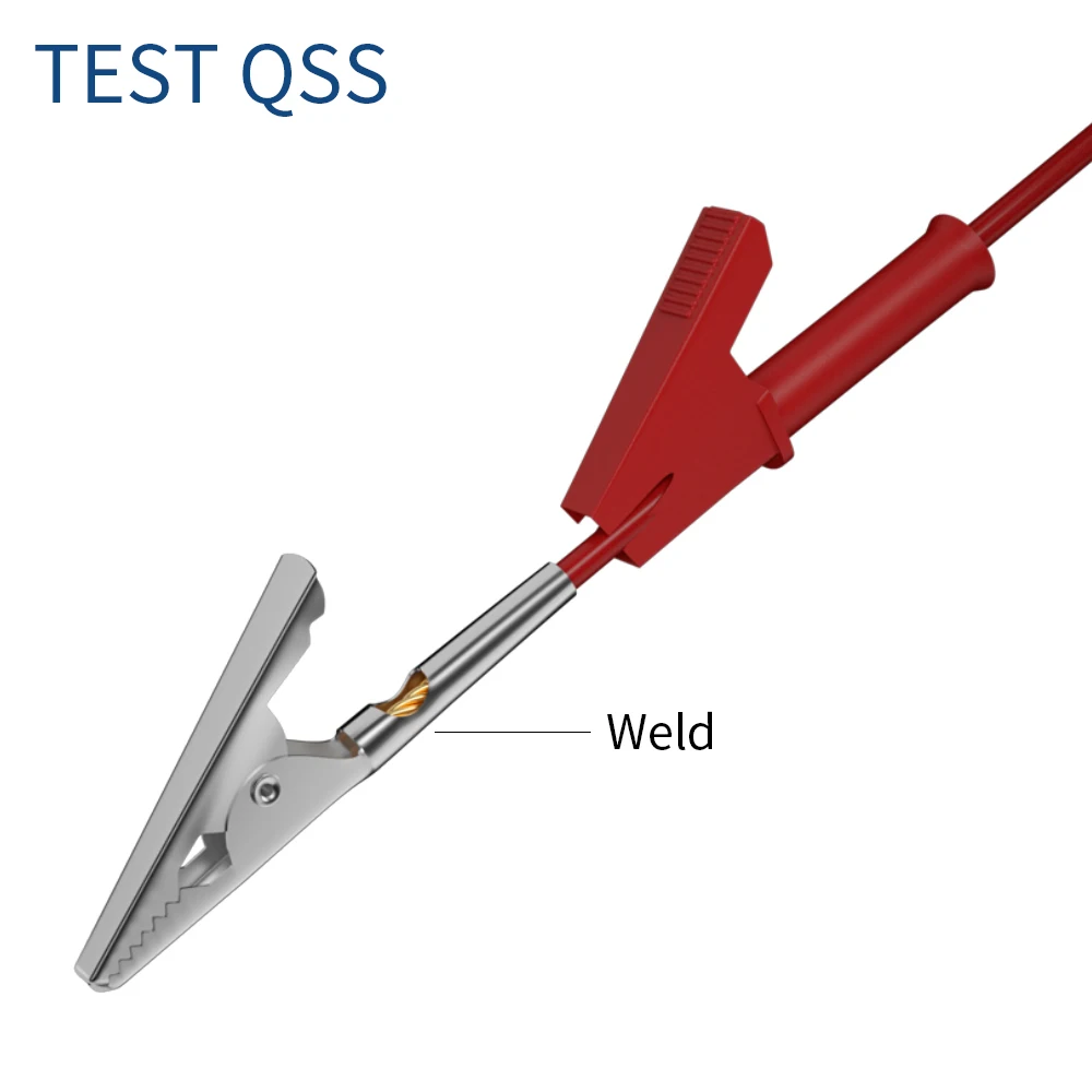 Imagem -05 - Qss-multímetro Test Leads Banana Plug para Jacaré Clip Cabo de Fio Ferramentas Elétricas Acessórios Vermelho Preto 1m mm Q.70056c Pcs