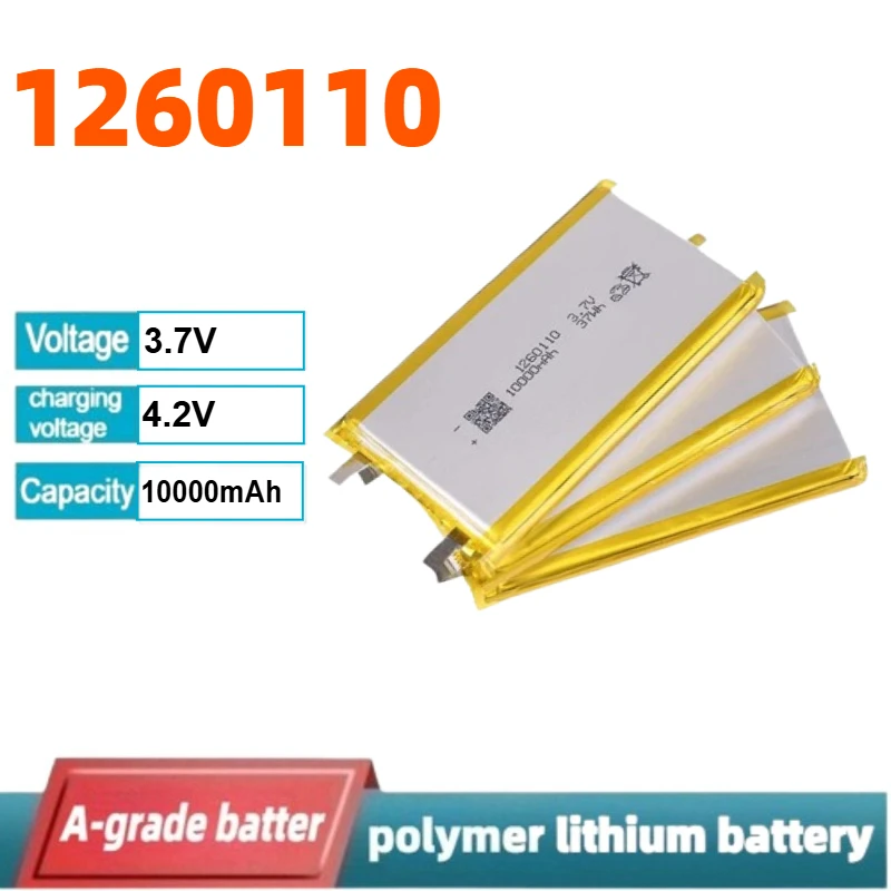 

10000mAH 3.7V 1260110 Polymer lithium ion Li-ion Rechargeable battery for POWER BANK GPS Table E-book Batteries