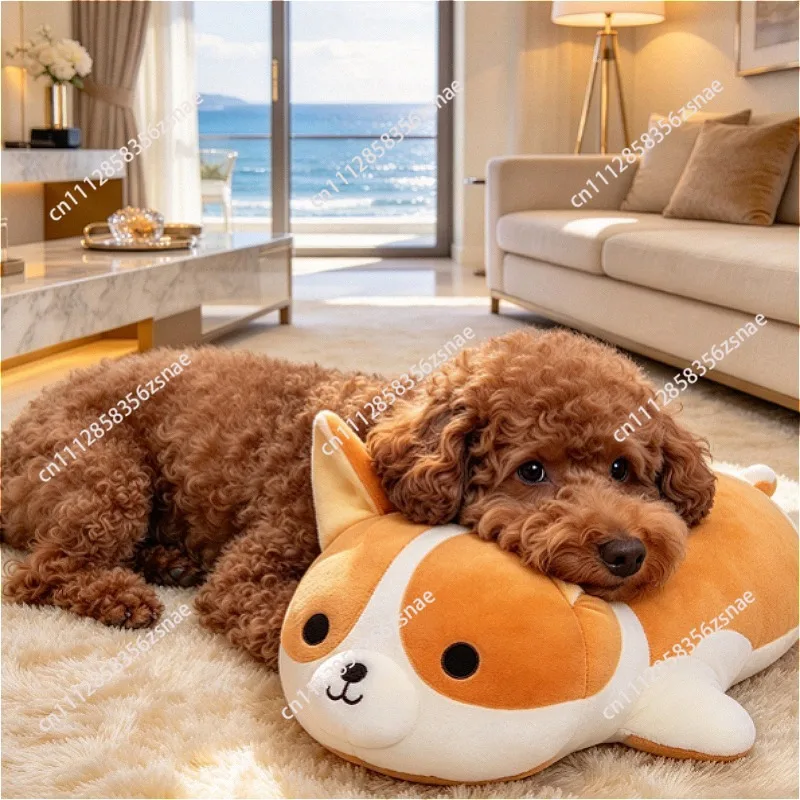Soft Stuffed Dog Sex Toys Estrus Simulation Mating Harness Interactive Plush Toy for Male Dogs Pets Supplies