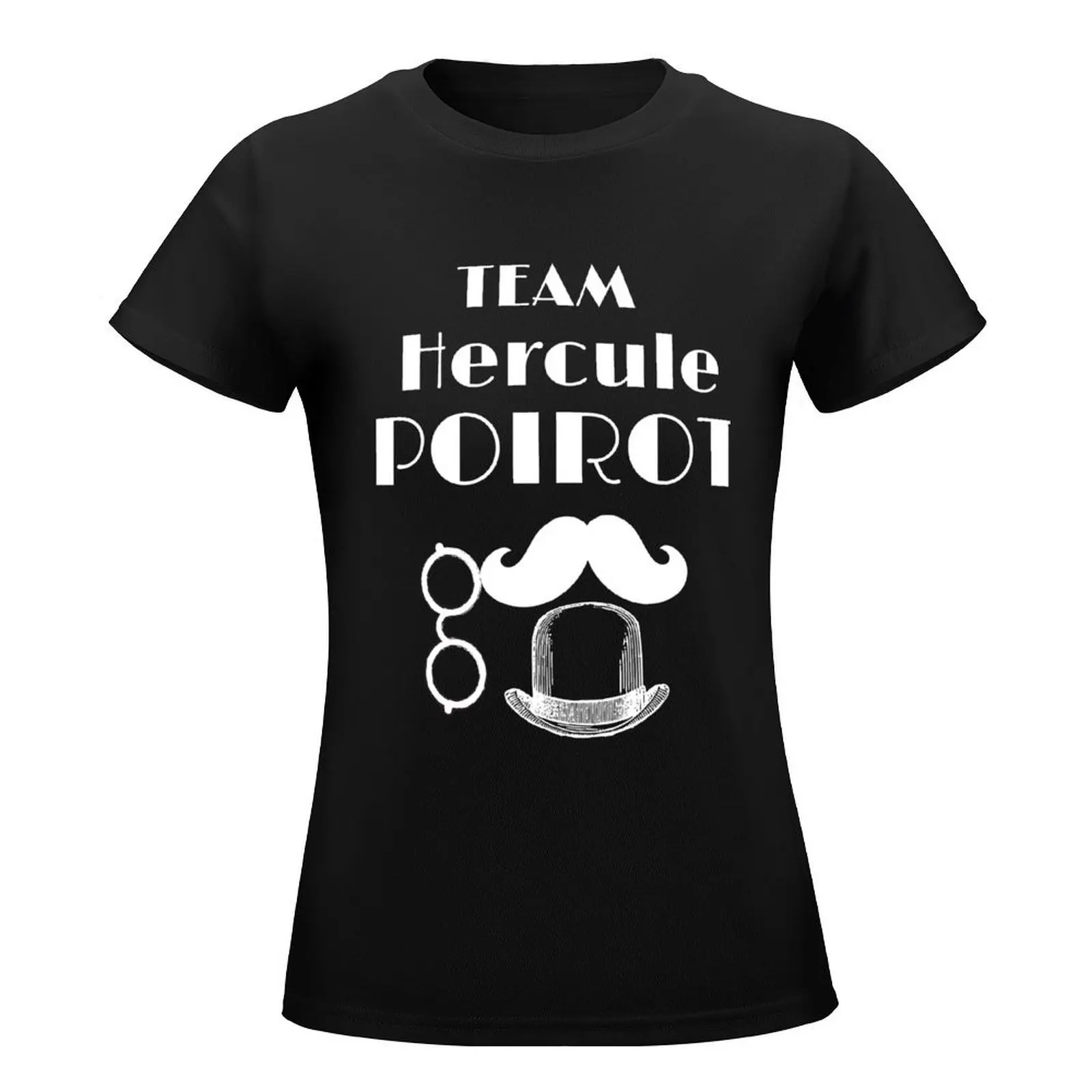 TEAM HERCULE POIROT - TEE SHIRT AND MUG - HUMOR T-Shirt Blouse vintage clothes summer top t-shirts for Women cotton