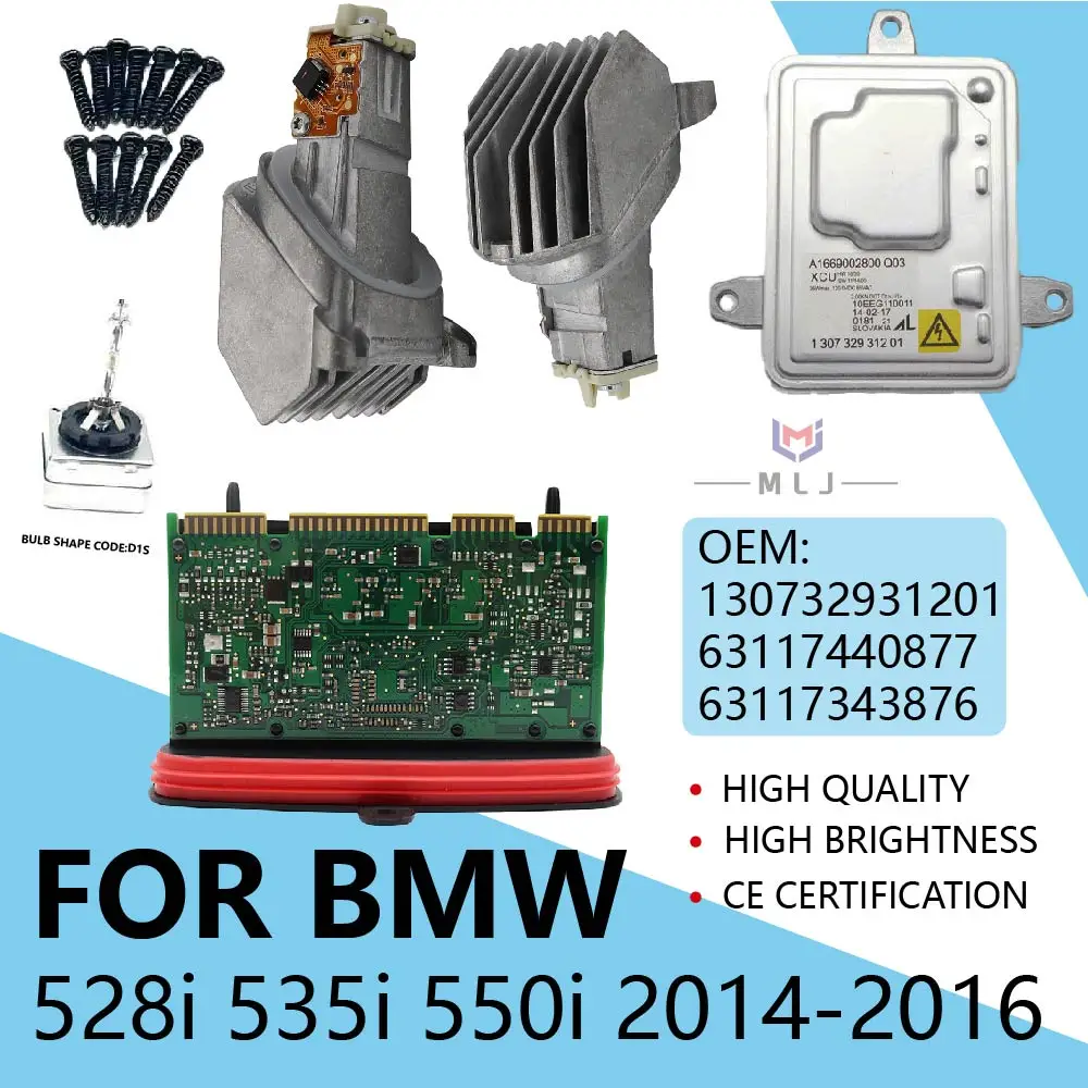 

For BMW 528i 535i 550i 2014-2016 63117343876 63117440877 130732931201 DRL Module Control Unit HID Ballast Unit D1S 6000K Bulb