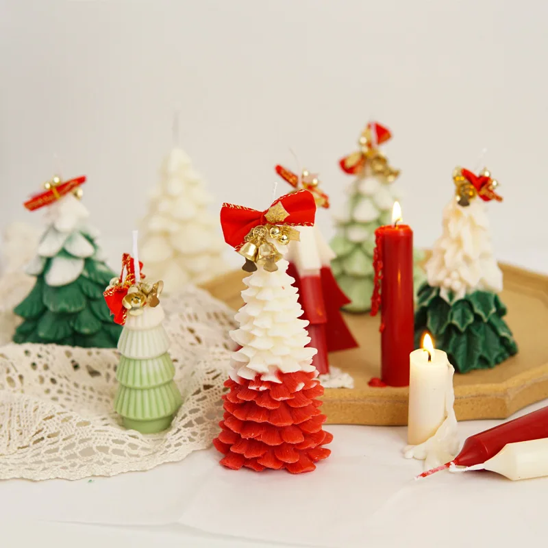 ثلاثية الأبعاد عيد الميلاد موس ثلج كوز الصنوبر سيليكون قالب الجص ، DIY بها بنفسك شجرة الصنوبر شمعة معطرة صنع الإمدادات ، قالب كعكة كوكي