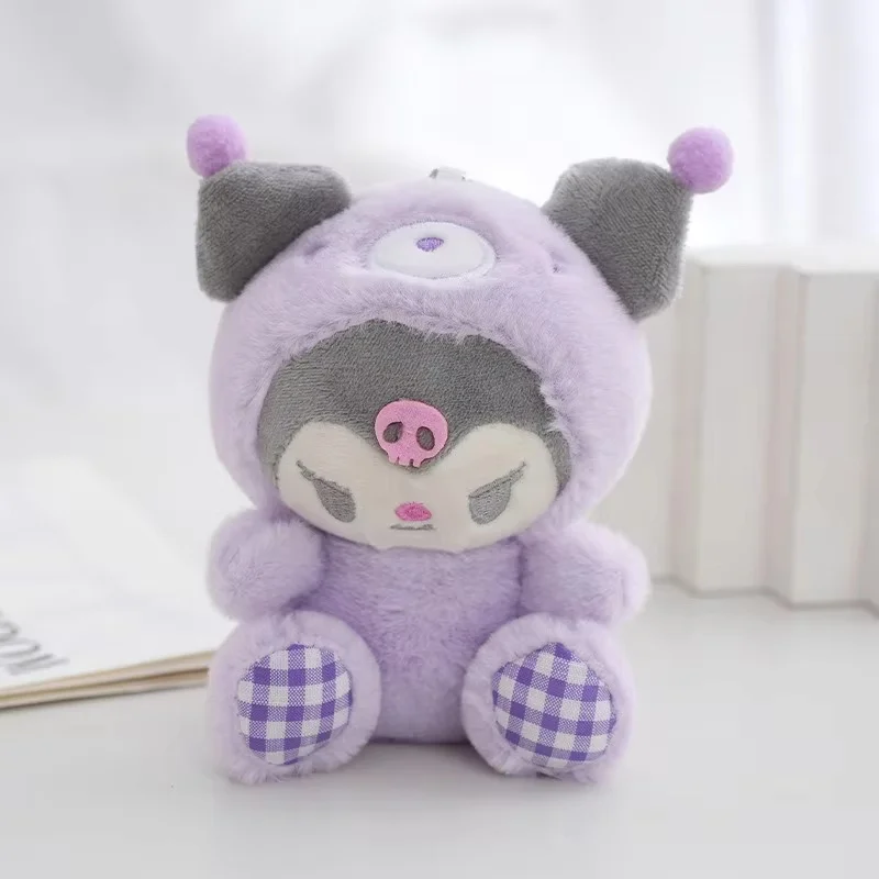 LLavero de peluche Kawaii Sanrio, muñeca Hello Kitty My Melody Kuromi Cinnamoroll, colgante de peluche de animales de dibujos animados, decoración para mochila