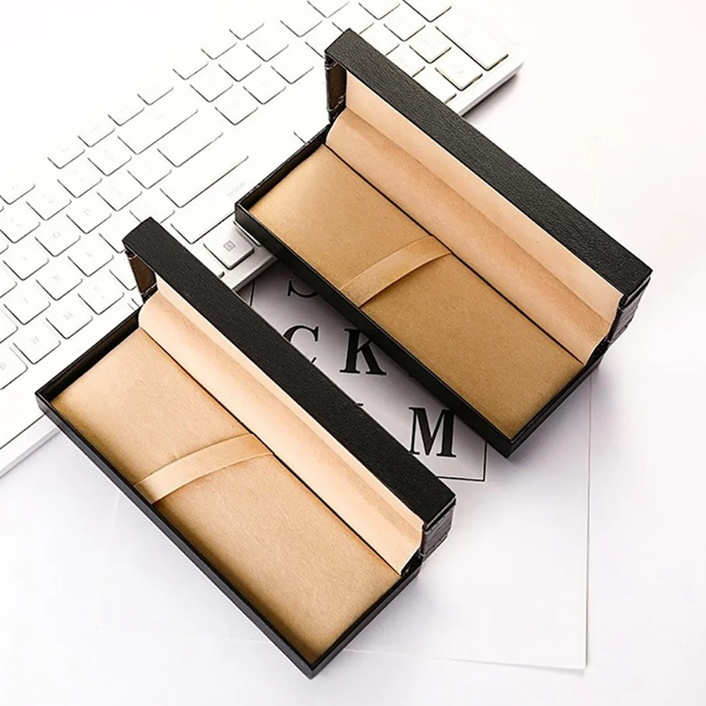 

Fountain Pen Case Tray Storage Ballpoint Black Organizer Container Office Desk Holder