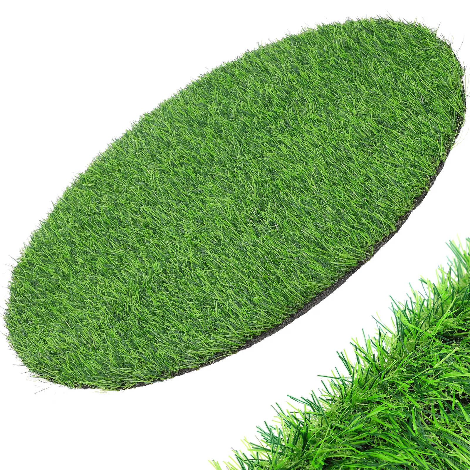 

Artificial Grass Table Mat Round Smooth Plastic Simulated Grass Tablecloth Dining Table Decor Party Placemat Fake Turf