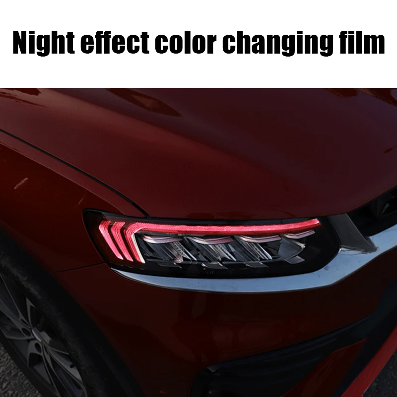 For Geely Tugella 2019 2020 2021 2022 Color changing film for daytime running lights exterior decorative light eyebrow sticker