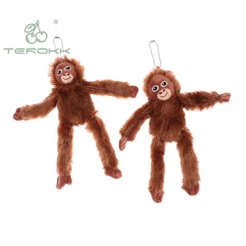 Cartoon Gorilla Plush Toy Chimpanzees Monkey Pendant Soft Stuffed Doll Keychain Backpack Car Bag Key Ring Decor Kid Gift