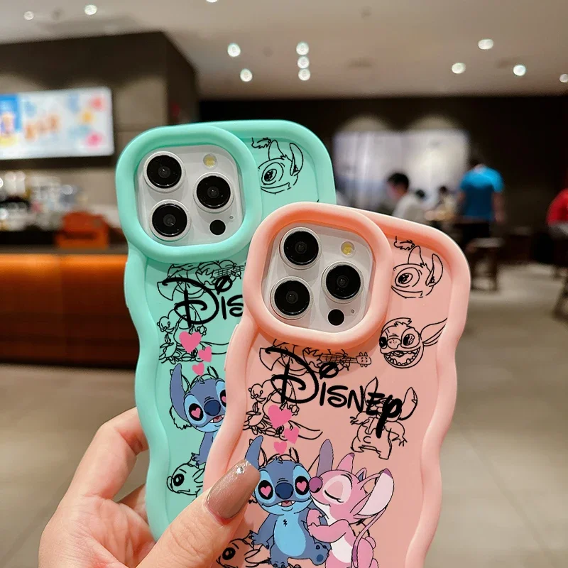 かわいいディズニーステッチエンジェルケース Samsung Galaxy A06 A05 A05S A23 A24 A25 A04 A04E A13 A50 A30 A50S A20 A03 A51 A52 A22 A12 A73用