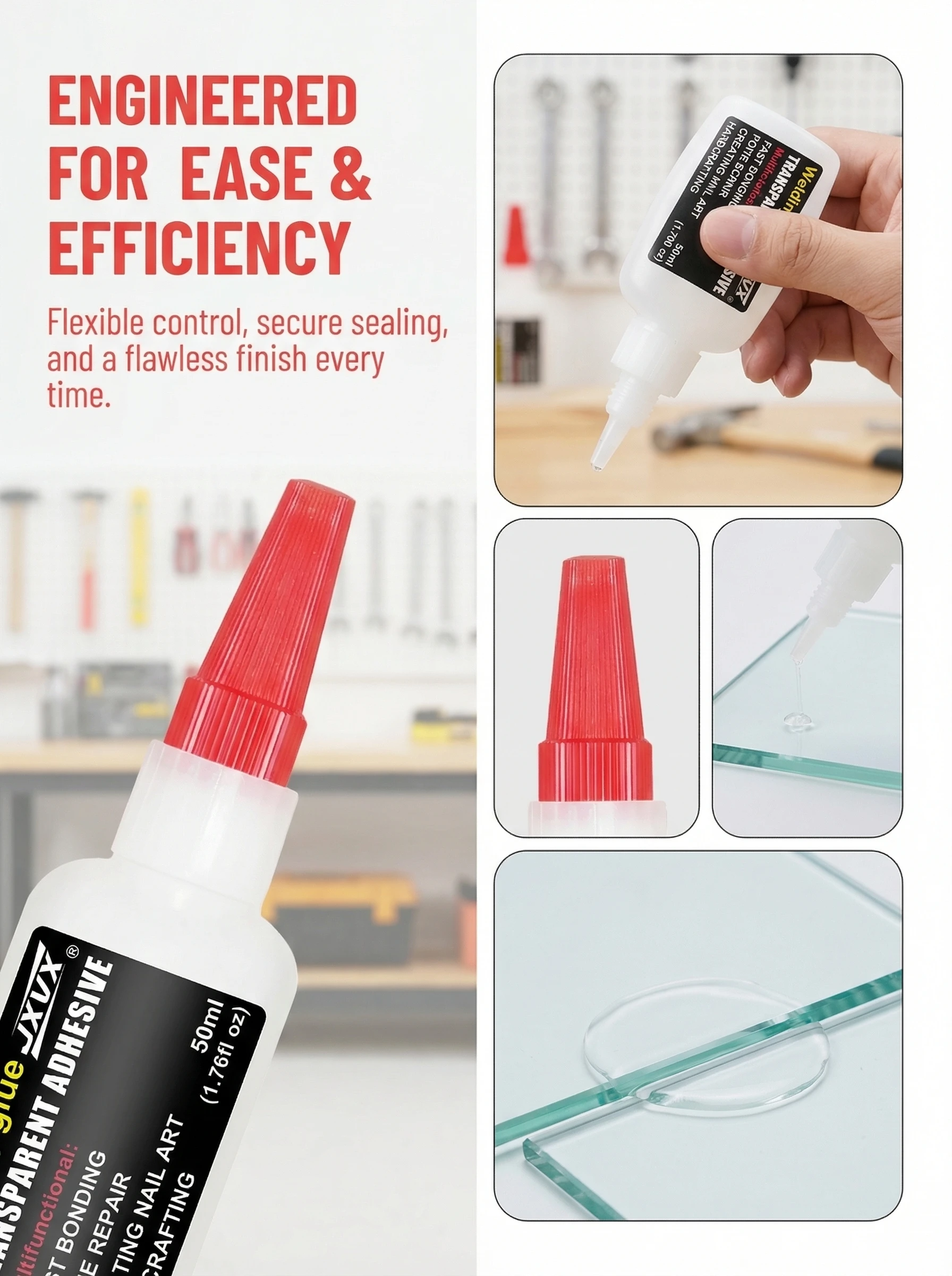20/50g New Original Multifunctional Oily Glue, Strong Glue, Universal Soldering Glue, Specialized Plastic and Wood Metal Sticky Glue, Multipurpose Transparent Adhesive