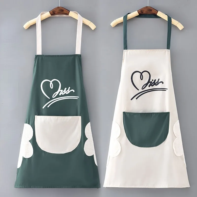 Cute Kitchen Aprons for Woman Men Chef Work Apron for Grill Restaurant Bar Shop Cafes Beauty Nails Studios Uniform