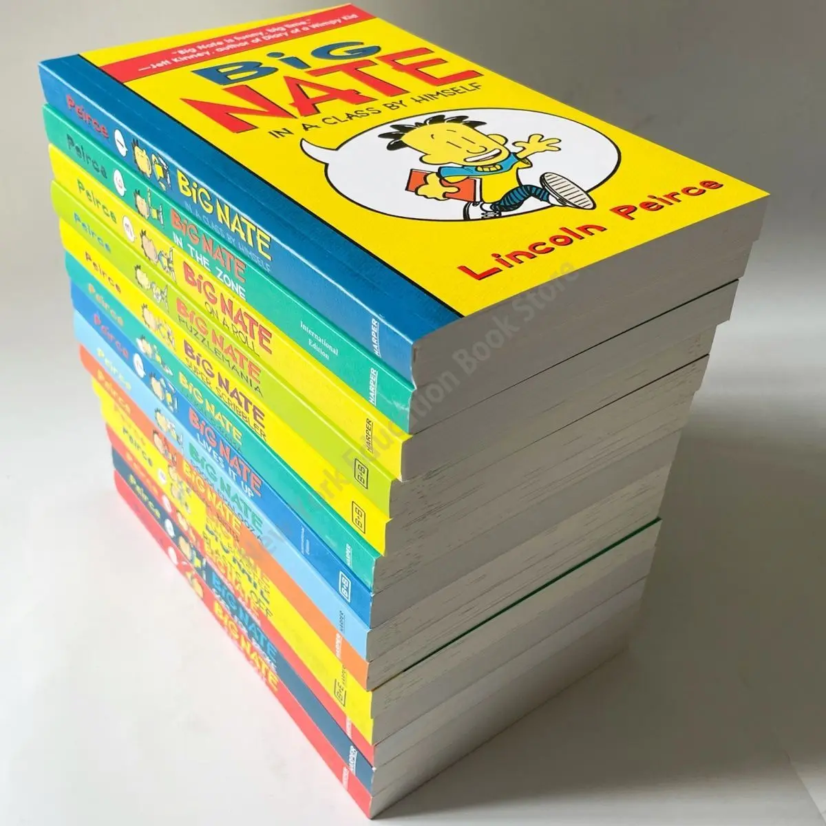 8 buku/Set petualangan Nate besar anak-anak komik lucu lucu kampus membaca buku bahasa Inggris untuk anak-anak