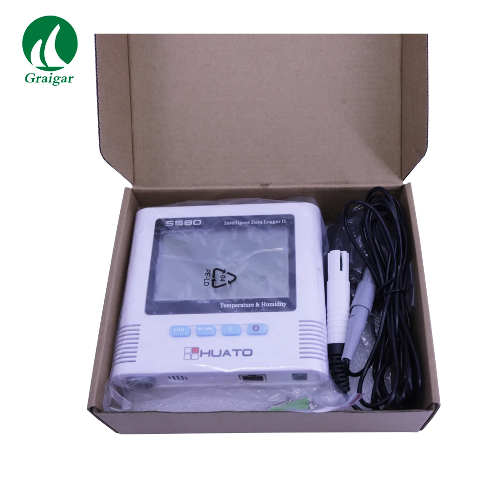 S580-EX-RJ45 Temperature and Humidity Data Logger with High-precision External Sensor Measurement Range -40~85C 0~100%RH