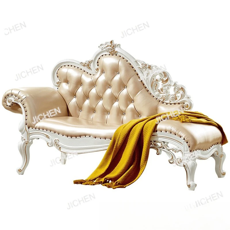 

Европейское кресло-наложница из цельного дерева, красивый диван, кожаная вилла, резная спальня, элитный диван-реклайнер для гостиной, tai fei cha