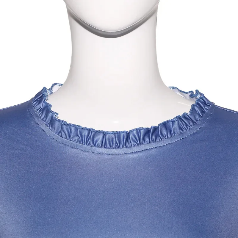 홀로 코스프레 애니메이션 스파이스 앤 울프 의상 블루 유니폼 셔츠 드레스 가발 세트 할로윈 파티 롤플레이 의상 여성용