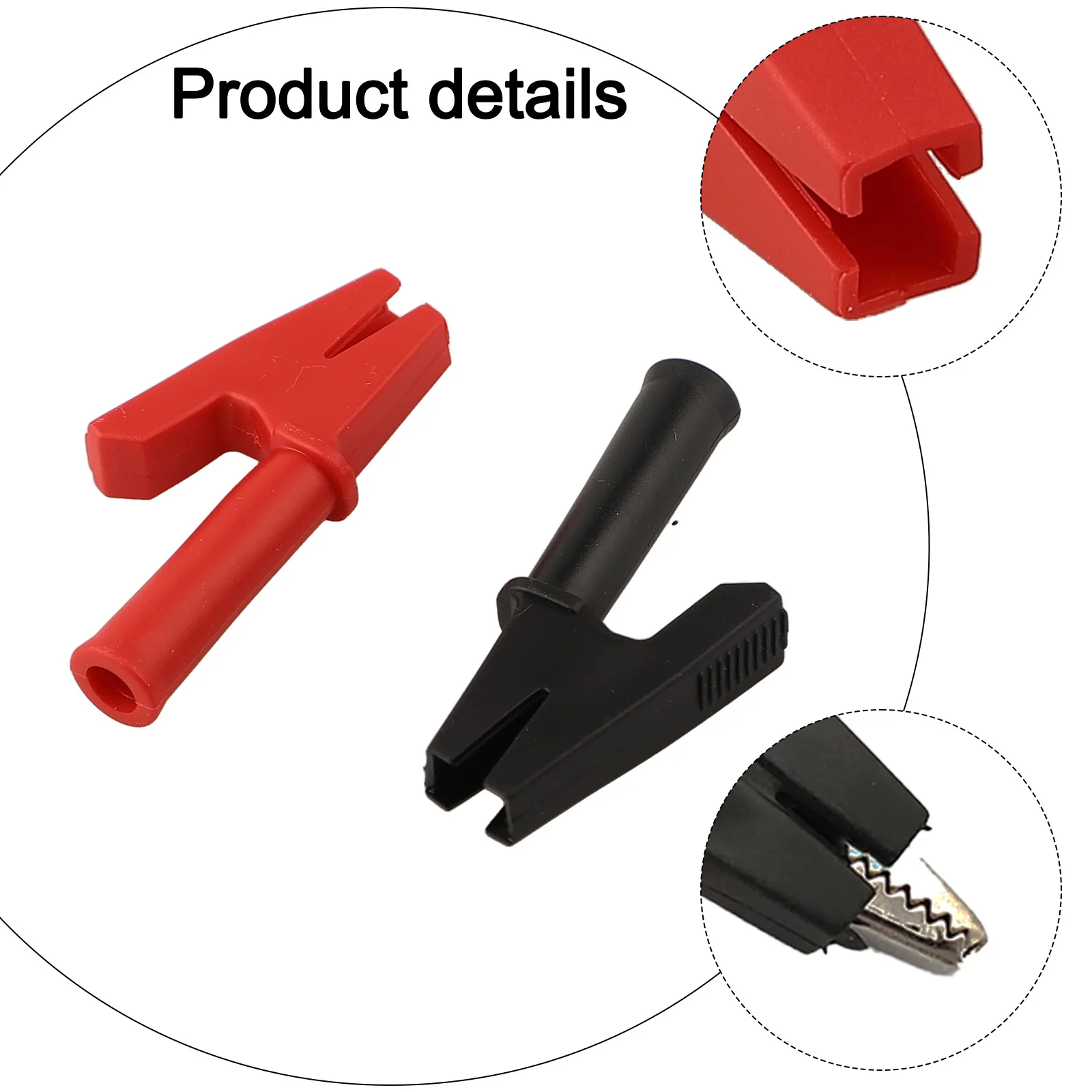 

10 Crocodile Clips for Electrical Jumpers Fully Insulated with Strong Spring Perfect for Voltage Testing Applications