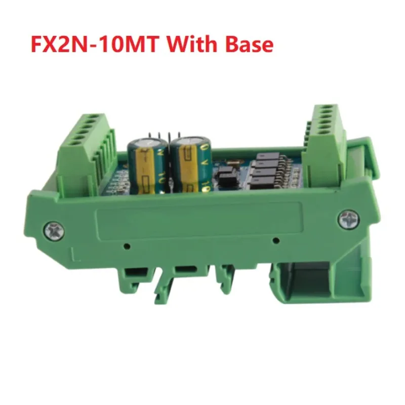 for FX2N-10MT -6MR PLC Industrial Control Board With Base Program Cable Analog Input 0-10V DINRail Install DC12-30V Power Supply