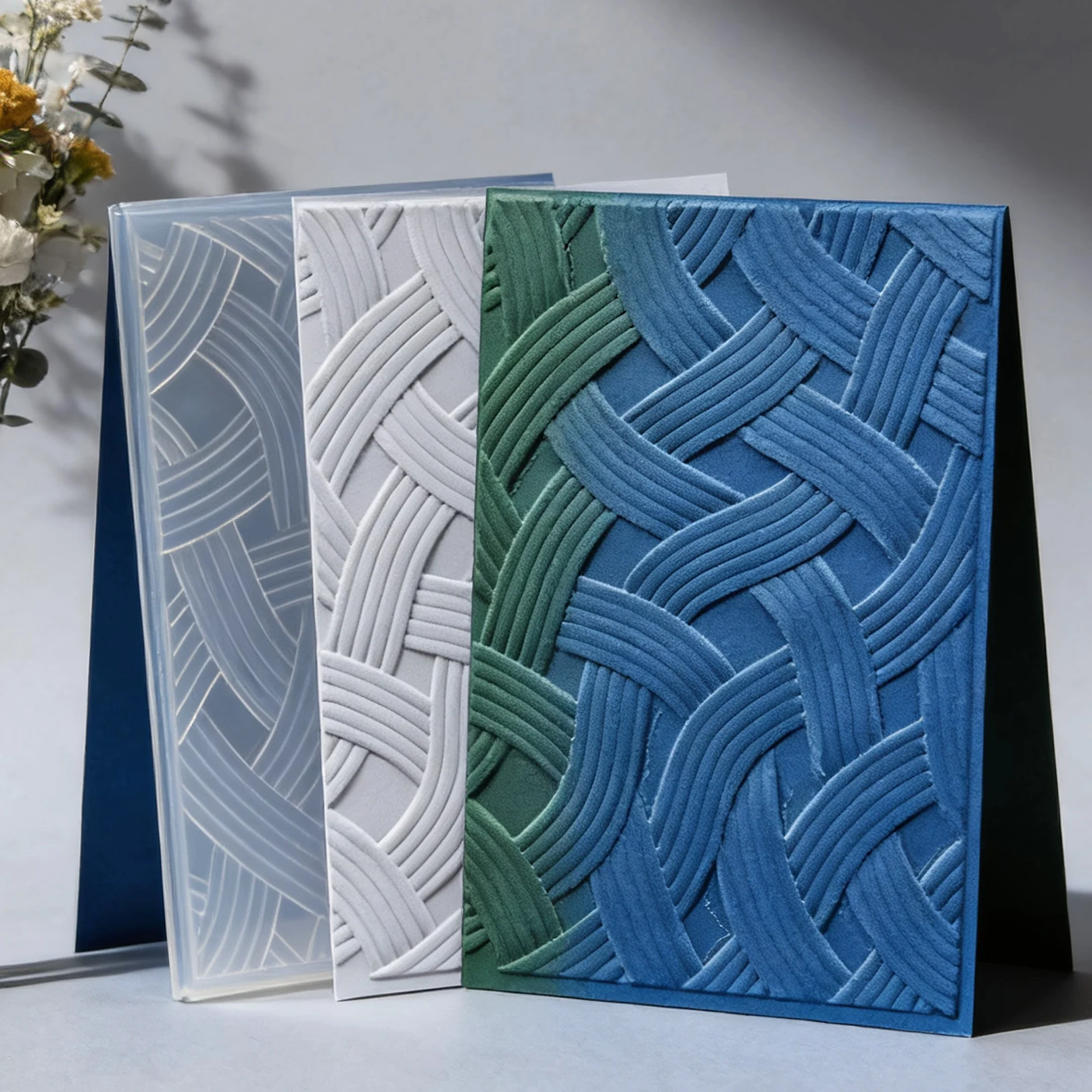 Vintage woven embossed board, paper art, textured molds, artistic handmade decorative materials
