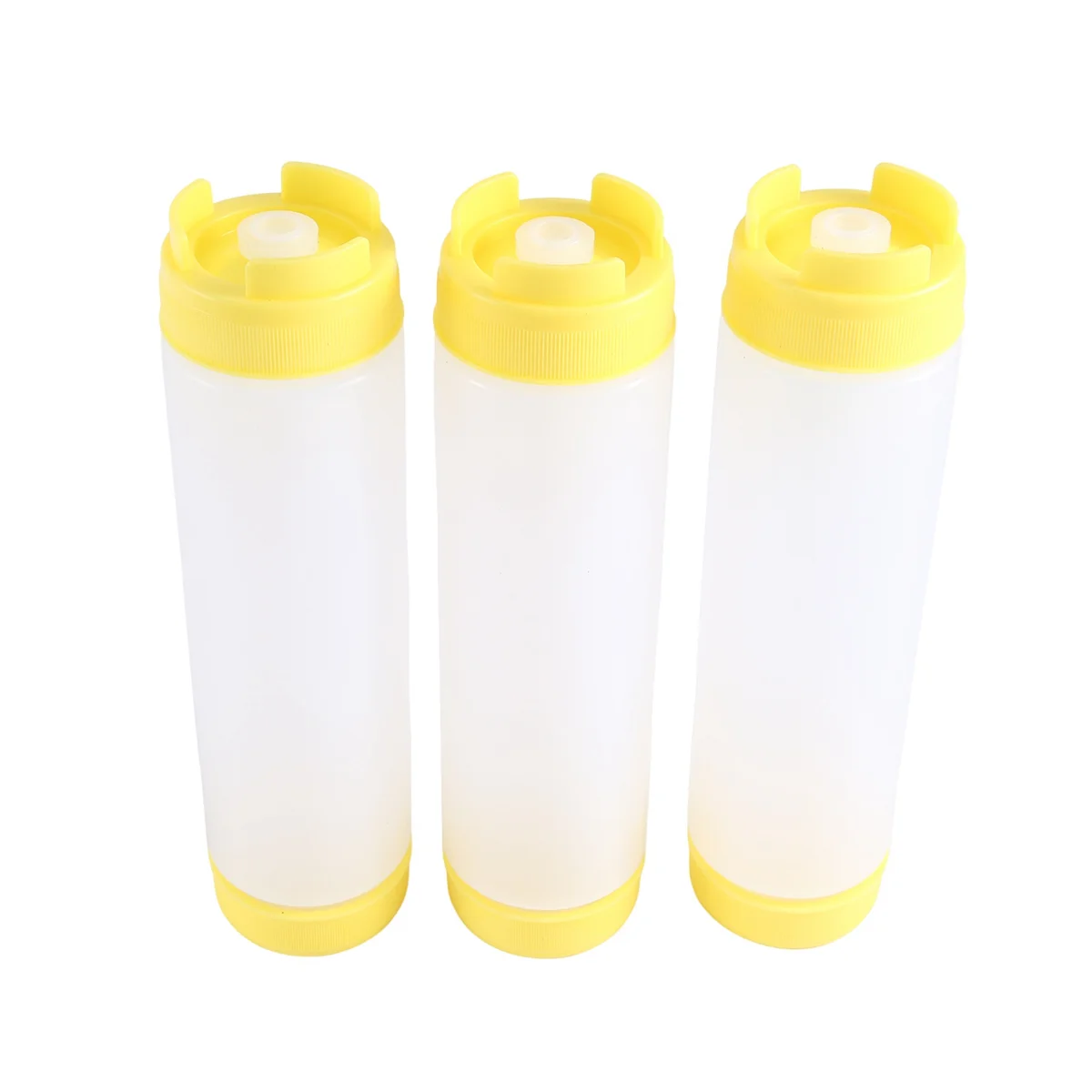 16Oz Inverted Plastic Squeeze Bottles, Refillable Tip Large Valve Dispenser Condiment Squeeze Bottle for Sauces Ketchup