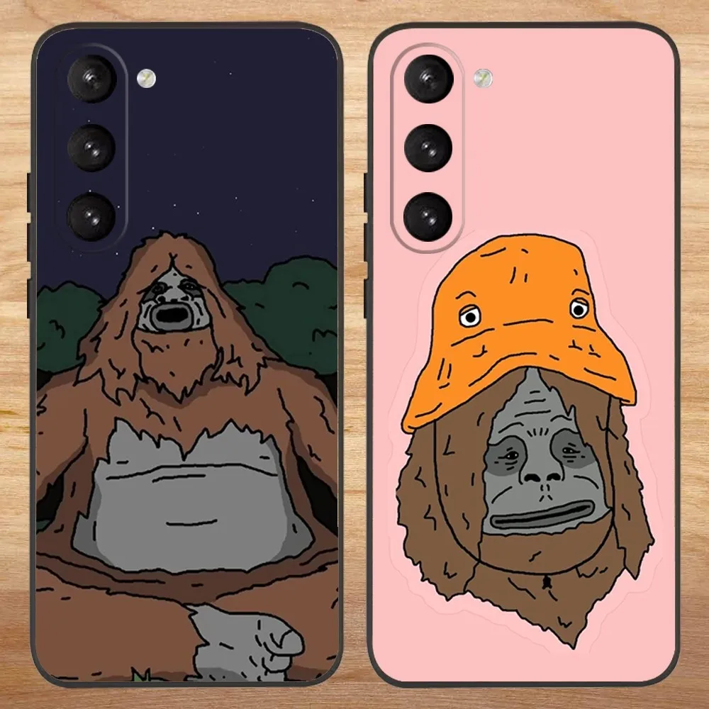 Sassy The Sasquatch Phone Case For Samsung S23,23,22,30,21,10,9,Note20 Ultra,Lite,Ultra,5G,Plus,FE,Black Soft Case