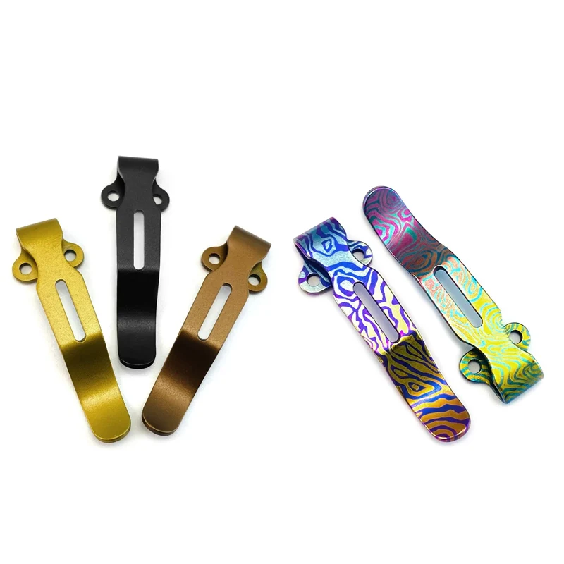 10 Colors Knife Titanium Alloy Pocket Clip Clamp for Benchmade Griptillian 551 Bugout 535 940 Bailout Emerson Commander ZT 0640