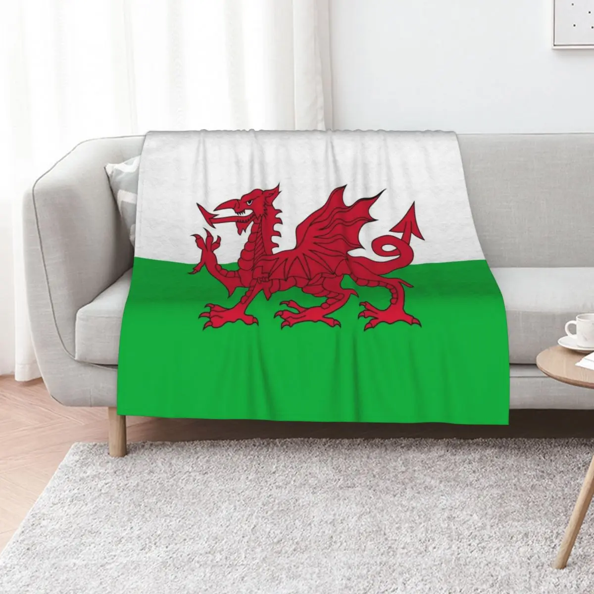 Flag of Wales - Welsh Flag Throw Blanket Personalized Gift Plaid on the sofa Decorative Sofa cosplay anime Custom Nap Blankets