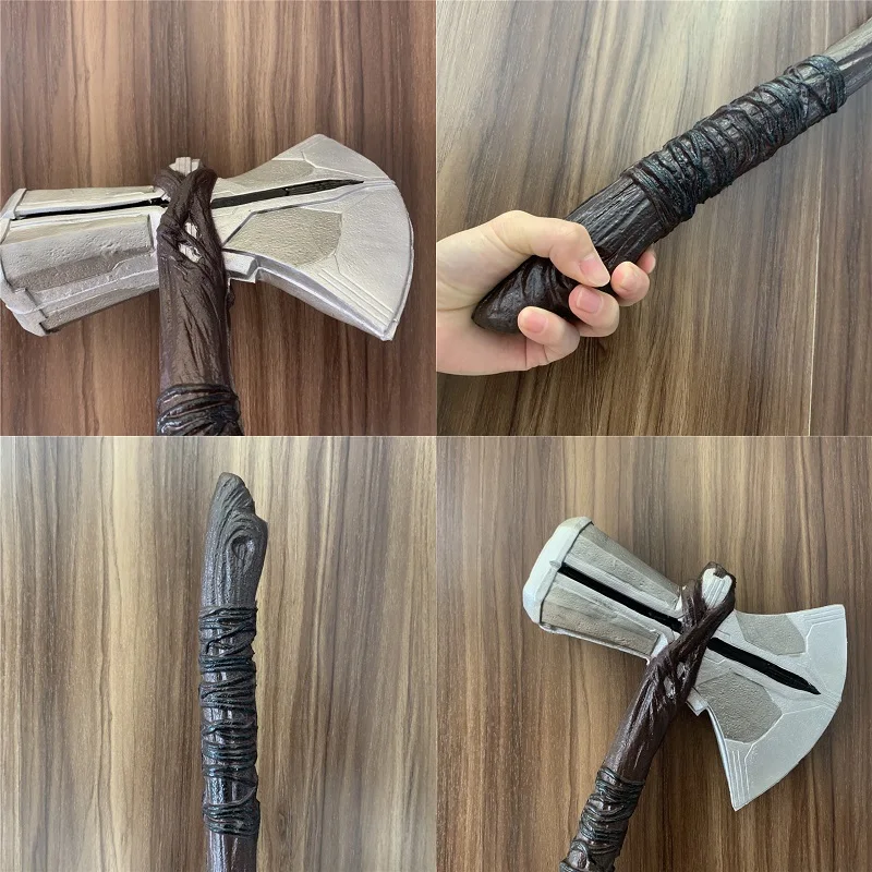 damdos Marteau de Thor Marteau de Thor 54 cm 100 % mousse LARP Marteau de destruction Marteau de destruction Marteau Cosplay Déguisement Arme Cadeau d 'anniversaire