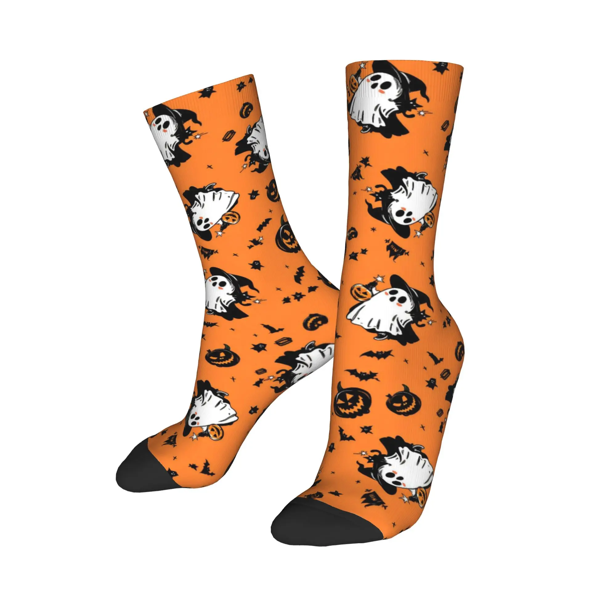 Halloween Ghost Pumpkin Spooky Trick Or Treat Witch Socks Merch For Men Women  Cozy Socks Cute Best Gifts