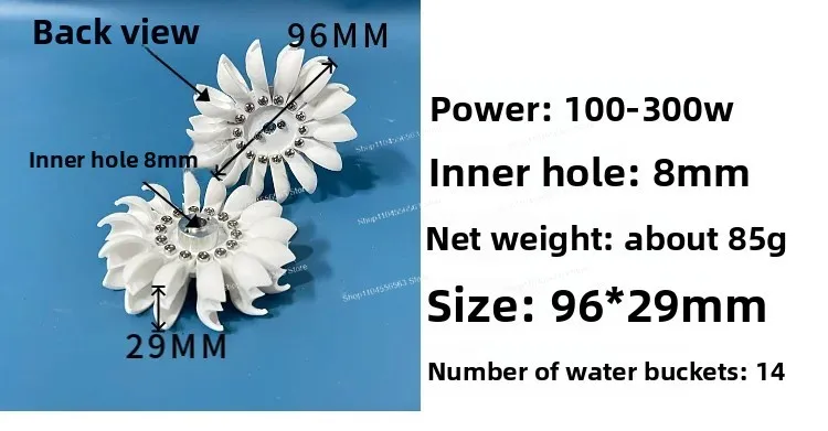 

High Efficiency Pelton Impeller Impact Water Wheel Bucket Tray DIY Hydro Generator Lightweight and Robust
