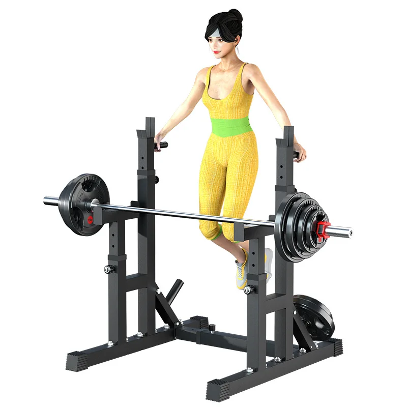 Squat Rack Bench Press Commercial Household Barbell Rack Weightlifting Bed Trainer Free Strength Fitness Equipment