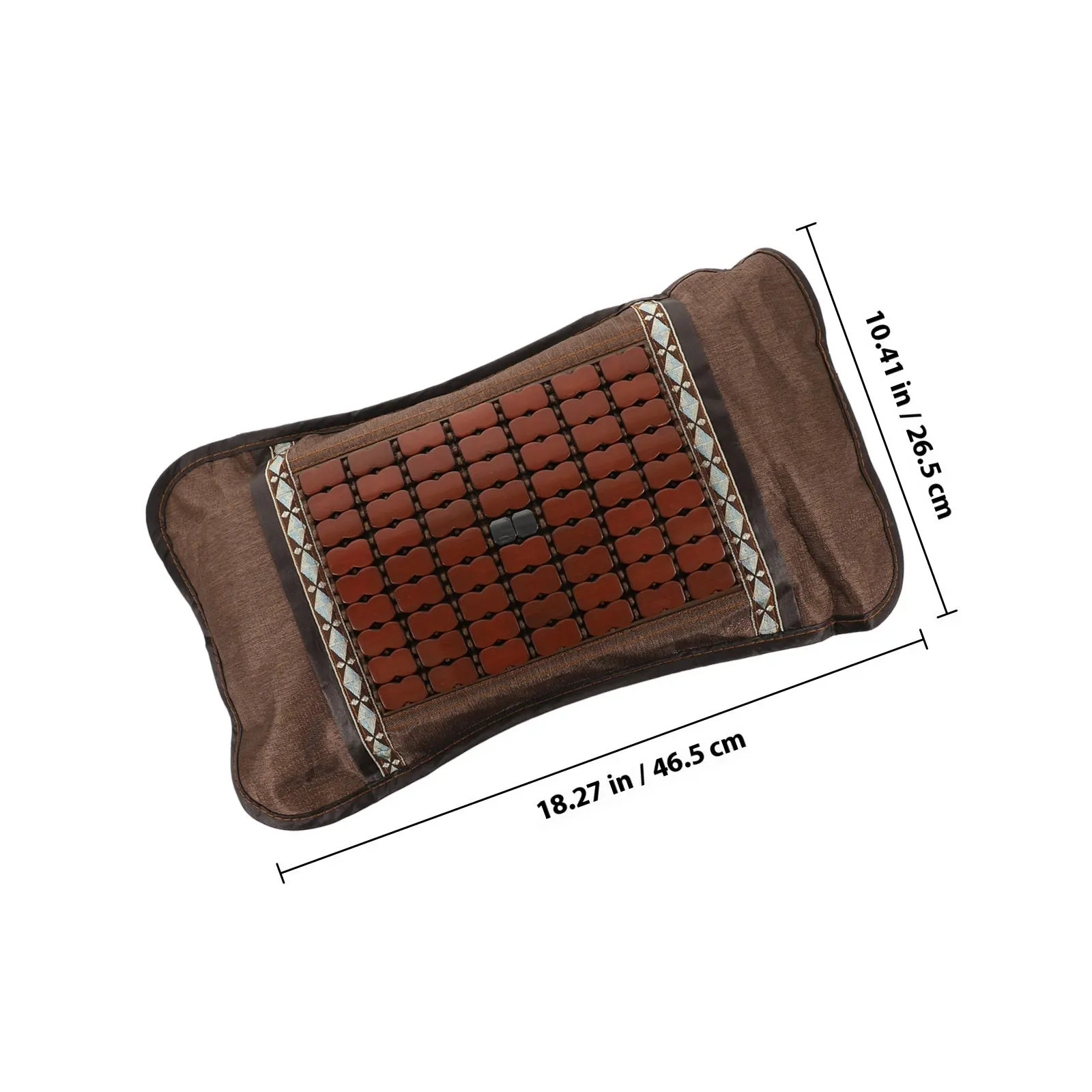 Bamboo Pillow Smooth Surface Lumbar Spine Correction Pillow Orthopedic Cervical Support Cooling Breathable Sleep Aid