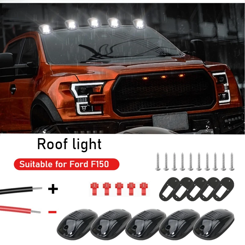 5PCS White /Yellow 12LED Car Roof Light Mouse Light Suitable for Ford F150 Dodge Pickup Roof Light Mouse Cab Marker Roof