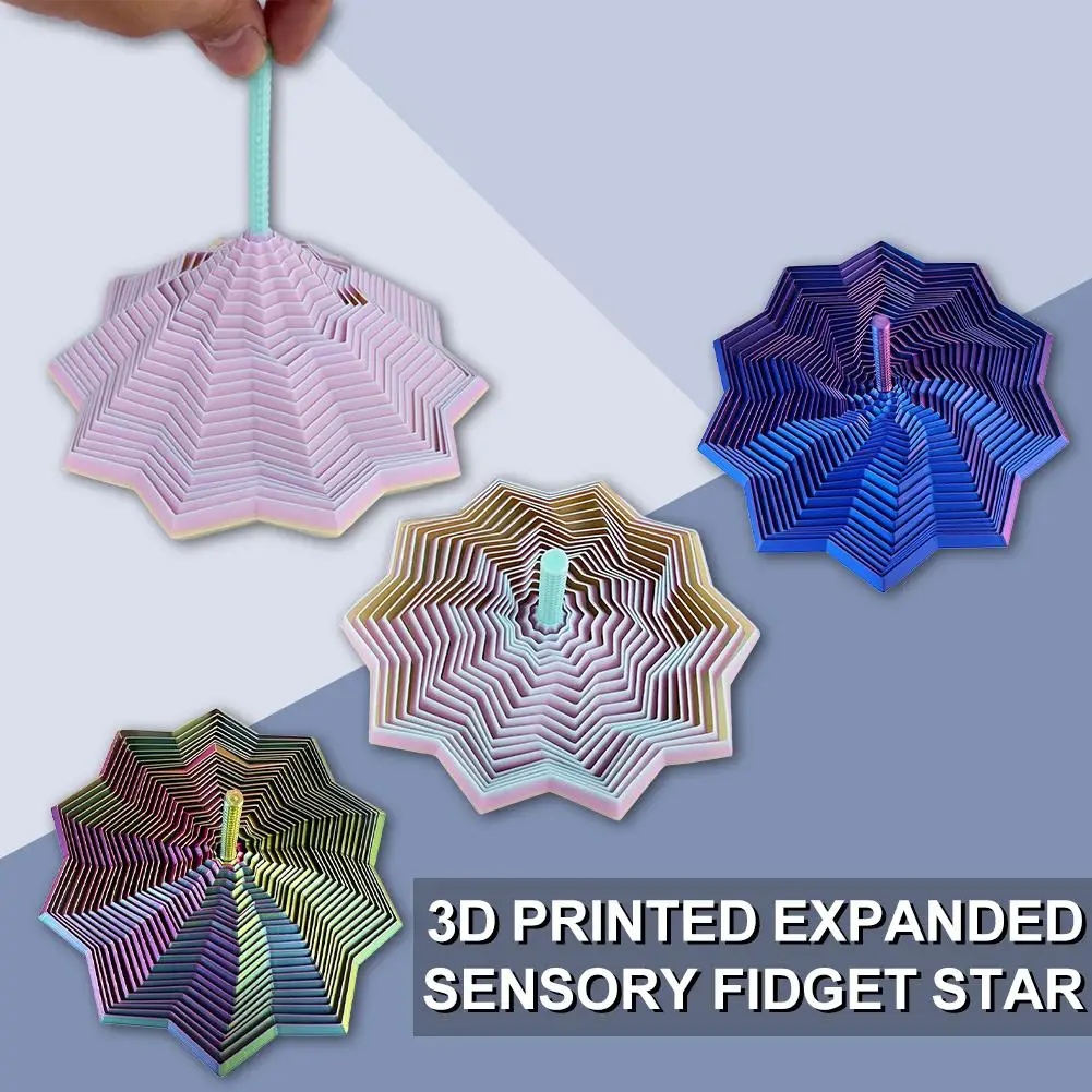 3Dプリント拡張折りたたみ多角形錯視六角形スパイラルおもちゃ、感覚ストレス解消集中力ボードゲーム