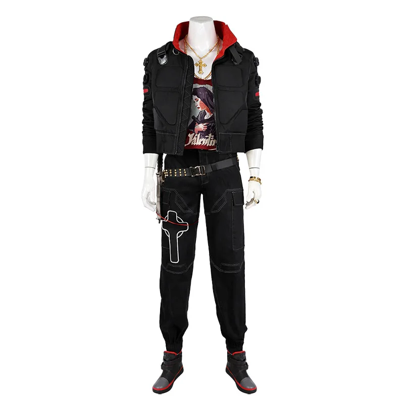 

Кожаная куртка в стиле киберпанк 2077 V-cos, костюм для косплея, унисекс, игровой костюм