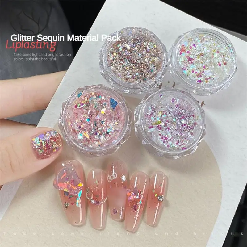 Manicure aconchegante duradouro impermeável e durável seguro e não-tóxico fácil de transportar moda manicure opala laser glitter em pó lantejoulas