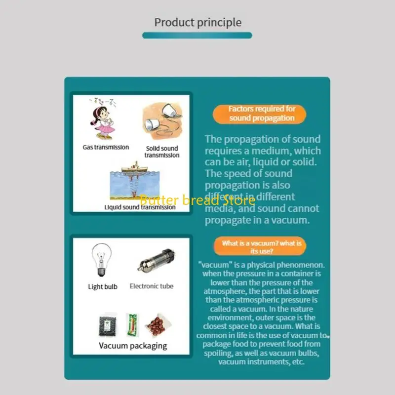 W89C Classroom Physics Teaching Aid DIY Science Experiment Toy Set For Students Educational Toy Vacuum Sound Learning Tool