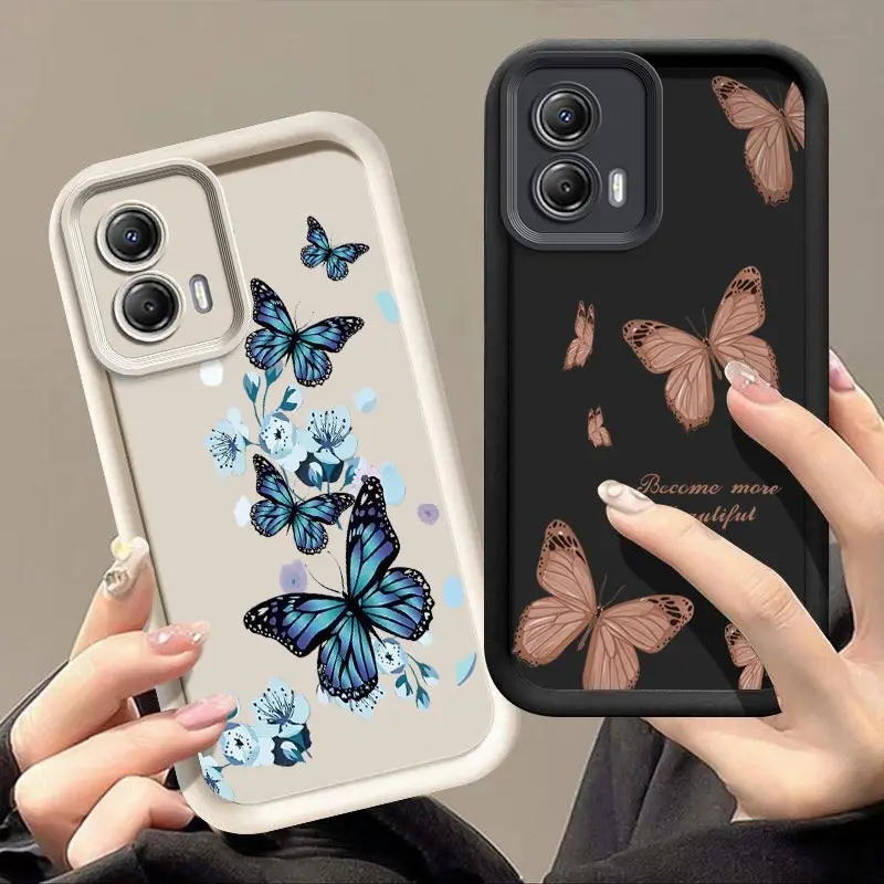 G53 Charming Butterfly New Sky Eye Phone Case For Motorola Moto G53 Shatterproof Camera Protection Moto G53 Soft Back Cover