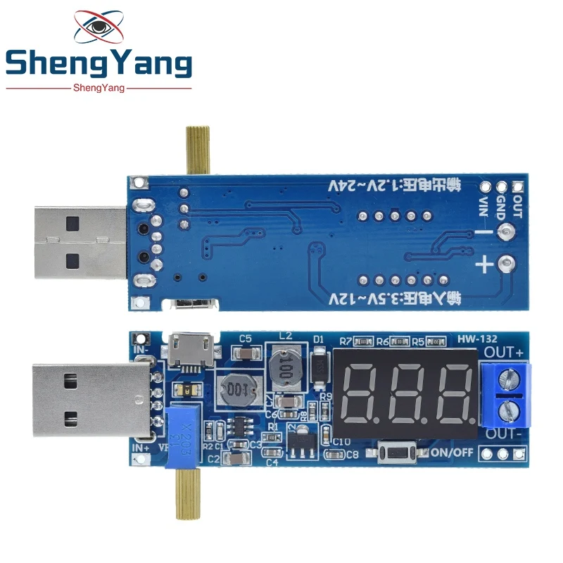 1PCS DC-DC 5V to 3.5V / 12V USB Step UP / Down Power Supply Module Adjustable Boost Buck Converter Out DC 1.2V-24V image 2