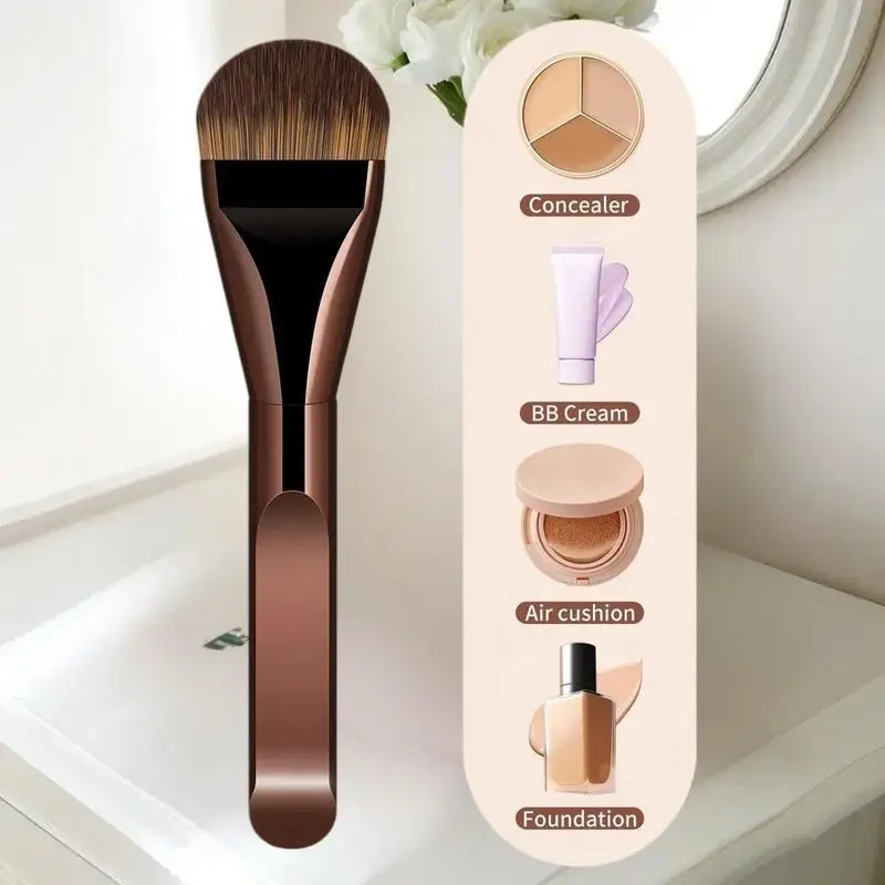 1/2PCS Ultra Thin Foundation Brush Synthetic Bristles Precision Application For Liquid Cream Streak-free All Skin Types Tools