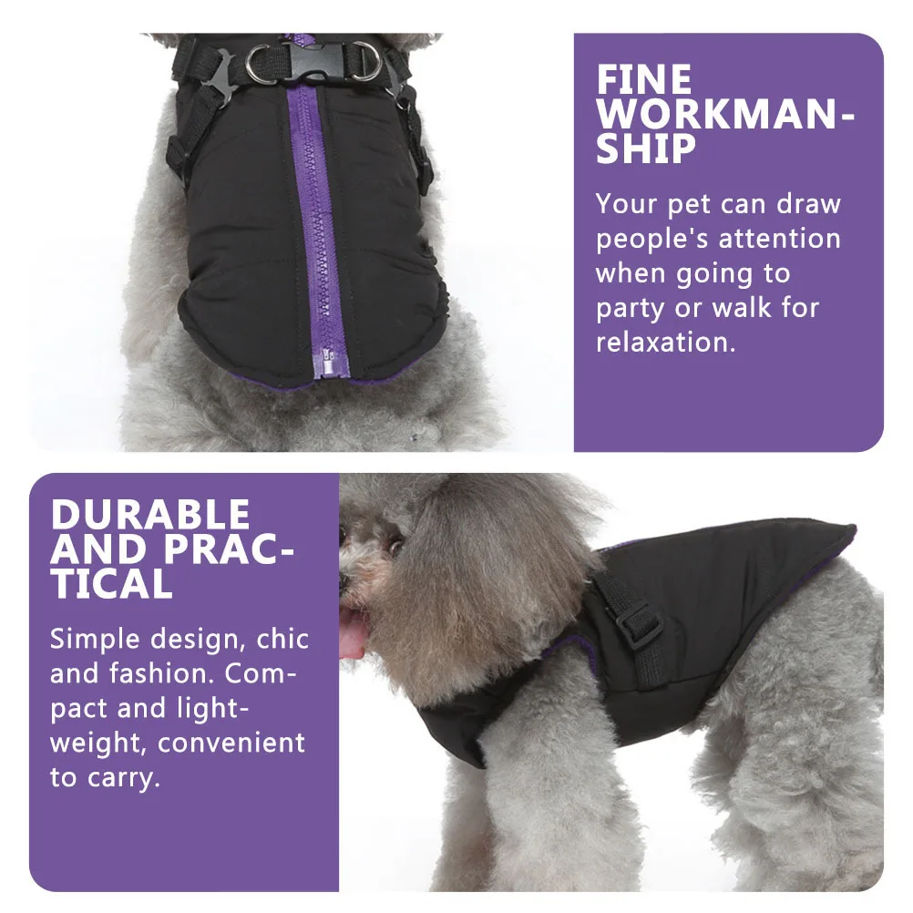 

Dog Warm Clothes Puppy Warm Coat Durable Soft Breathable Polyester Winter Coat Outdoor Walking Cold-Proof Comfortable Pet Vest