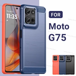 For Motorola Moto G75 Case Motorola Moto G75 Cover Funda Shockproof Brushed TPU Protector Phone Back Cover For Motorola Moto G75