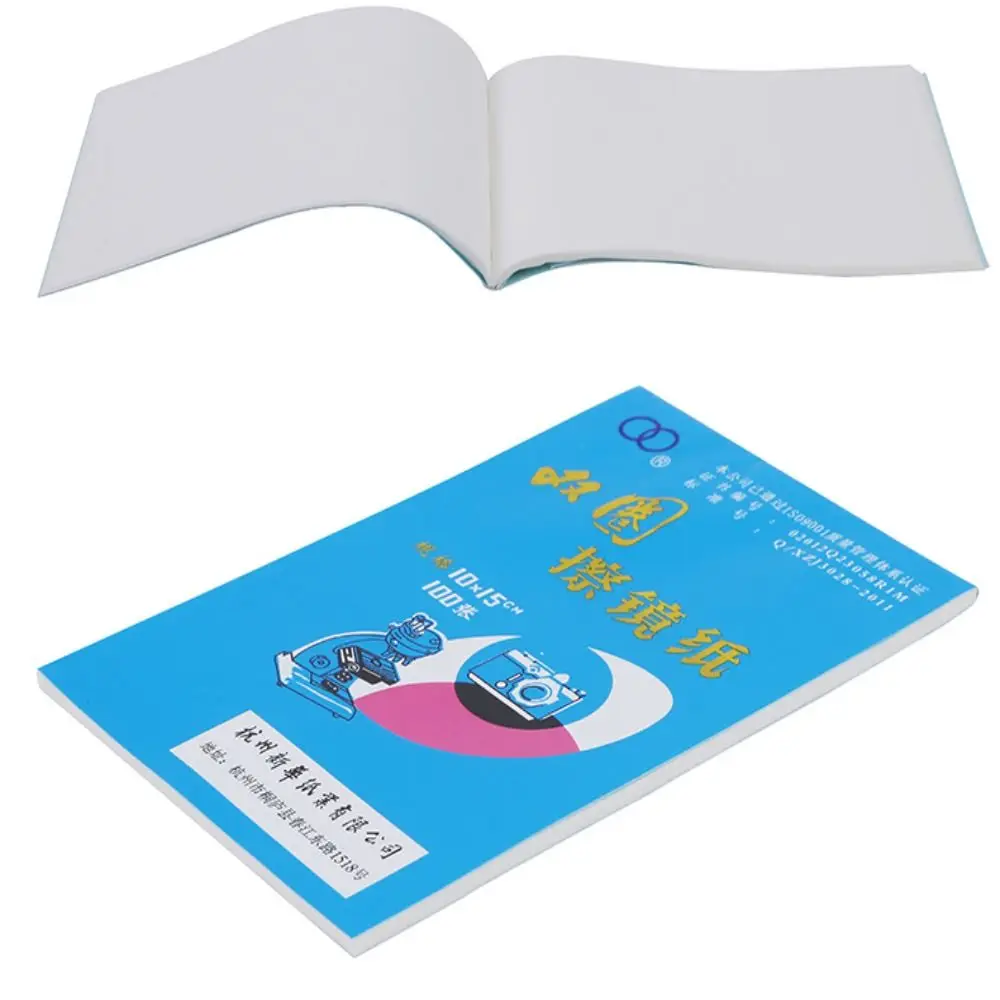 

100Pages/Book Cleaning Camera Lens Cleaning Paper Wipe Anti-Wet Lens Cleaning Cloths Soft Dry Clean Cleaning Wipes Booklet