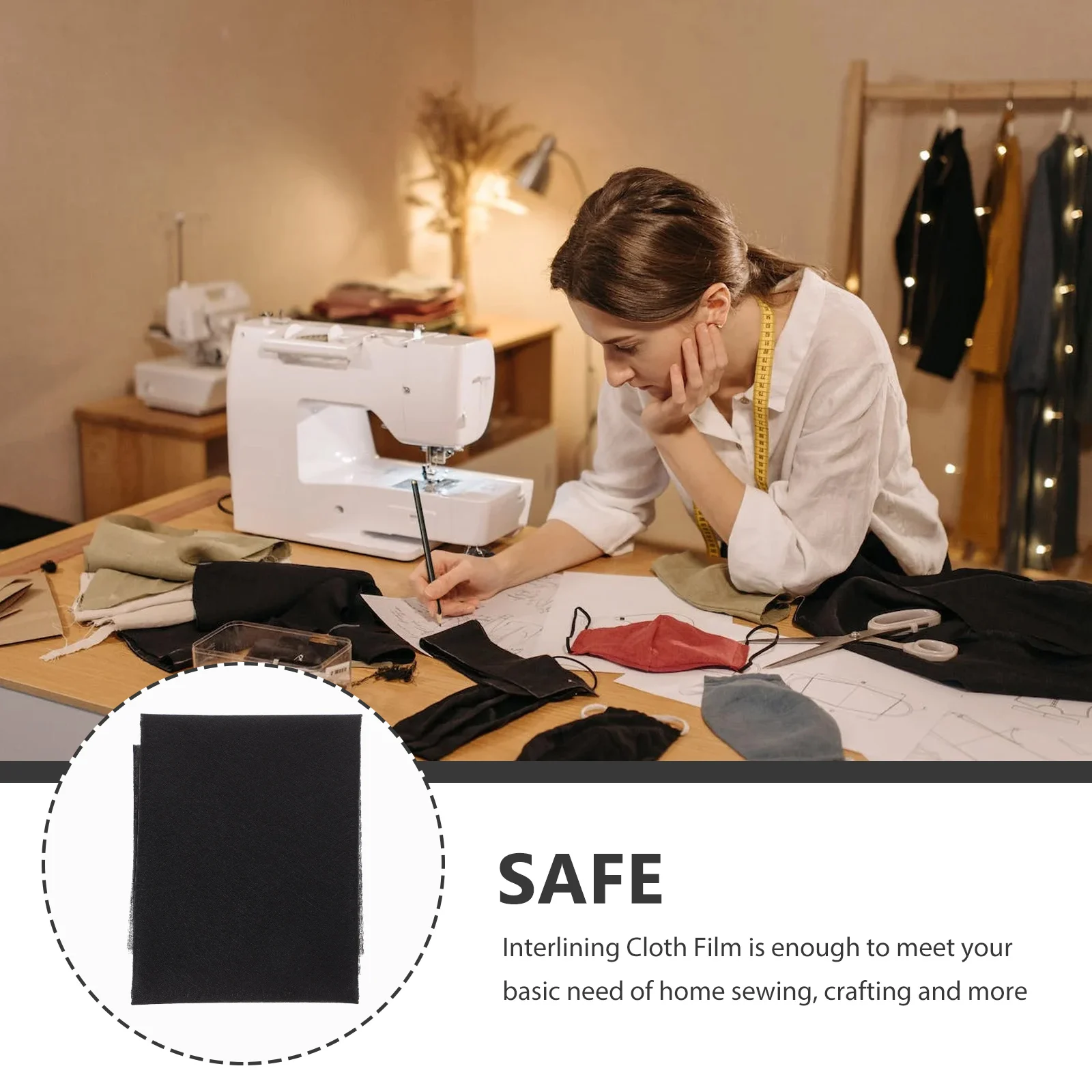 

1pc Adhesive Interlining Cloth Film Double-Sided Hot Melt For Fabric Sewing No Sew Iron-On Hemming Tape Diy Lining Craft