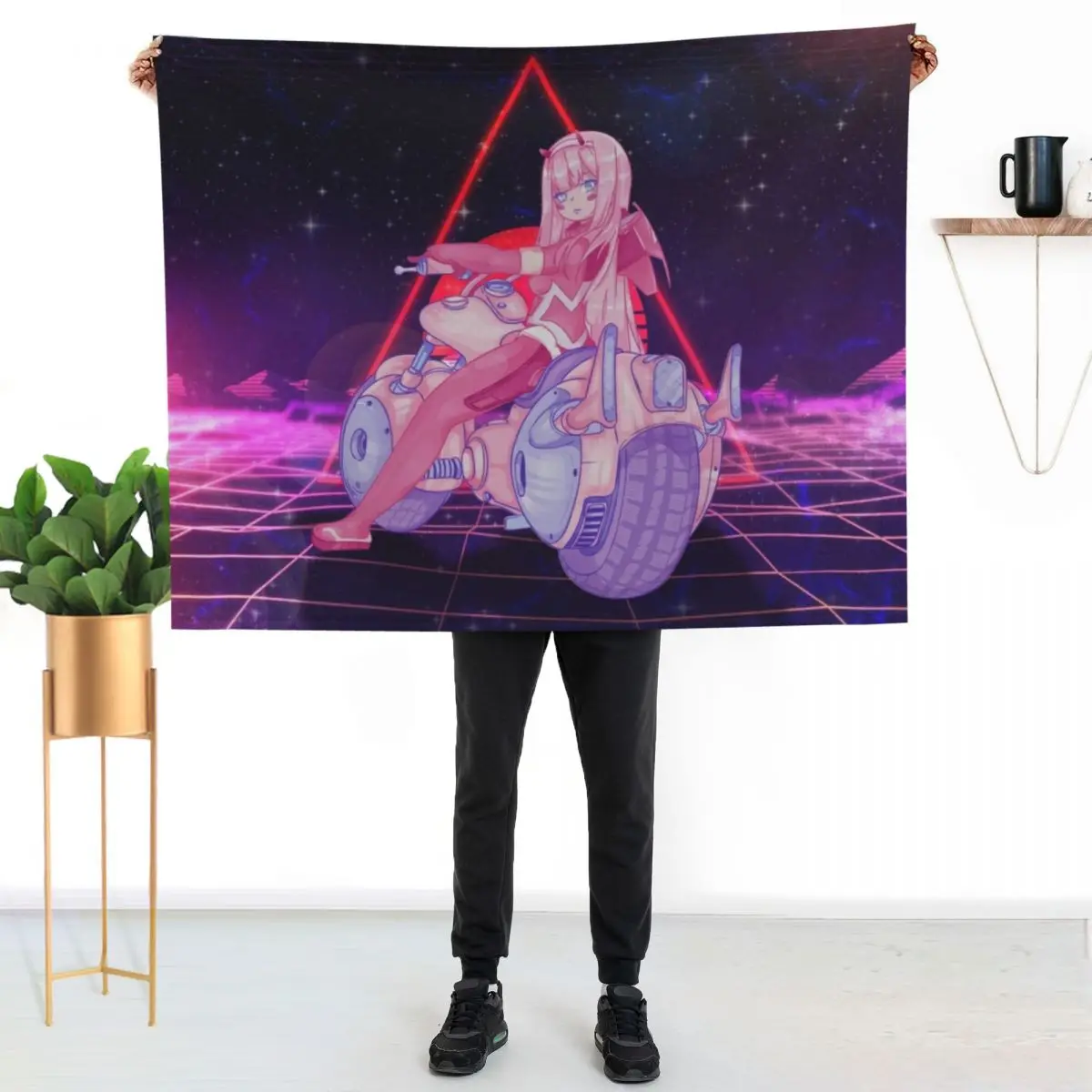 

Zero Two Throw Blanket Cozy Throw Blanket Birthday Gift for Him Her